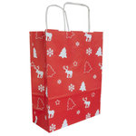 PARTIJ PAPIEREN KERSTTASJES A4 ROOD WIT