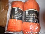 PARTIJ ORANGE  CORAL FLEECE PLAID 125X150CM