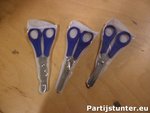 PARTIJ KINDERSCHAARTJES BLAUW HANDVAT 13CM
