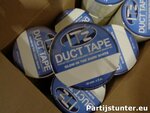 PARTIJ DUCT TAPE GLOW IN THE DARK WHITE 48MMX10MTR