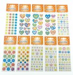 PARTIJ STICKERS ASSORTI GLITTER SMILEYS 