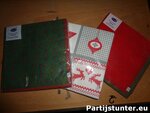 PARTIJ KERSTSERVETTEN DUNILIN 40X40CM PER 12 STUKS 