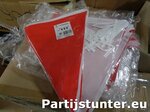 PARTIJ PLASTIC VLAGGENLIJN ROOD-WIT 10 METER