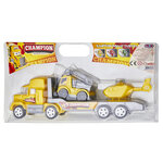 PARTIJ CHAMPION TRUCK MET AANHANGER + 2 WERKVOERTUIGEN