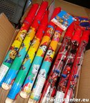 PARTIJ GROTE BELLENBLAAS STAAF 37CM PAW PATROL EN SPIDERMAN