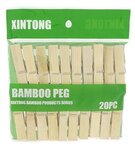 PARTIJ WASKNIJPER BAMBOO a 20 STUKS 