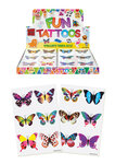 FUN TATTOO BUTTERFLY 4CM PER 12 STUKS