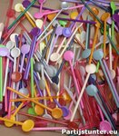 PARTIJ ROERLEPELS KUNSTOF ASSORTI KLEUREN