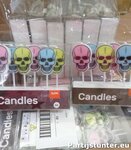 PARTIJ KAARSENSET HALLOWEEN 6 DELIG SKULLS