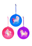 PARTIJ BAL UNICORN PVC 25CM MET HAAK EN SLEUTELHANGER