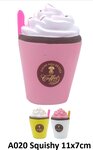 PARTIJ SQUISHY COFFEE 11X7CM MIXED COLORS 