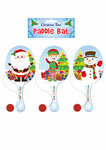 KERSTMIS HOUTEN PEDDEL 22CM 3 ASSORTI