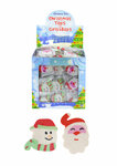 PARTIJ KERSTGUMMEN 4CM IN 2 DESIGNS