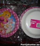 PARTIJ BORDEN 23CM PRINSES PER 6 STUKS