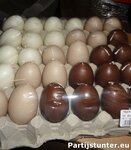 PARTIJ EI KAARSEN ASSORTI KLEUR 