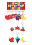PARTIJ SLEUTELHANGERS FRUIT ASSORTI