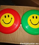PARTIJ FRISBEE SMILEY GROEN 20CM 