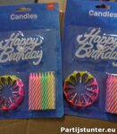 PARTIJ TAART KAARSJES HAPPY BIRTHDAY