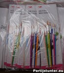 PARTIJ VERFPENSELEN 6 DELIG OP BLISTERKAART