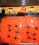 PARTIJ HALLOWEEN SPINNENRAG MET 6 SPINNEN