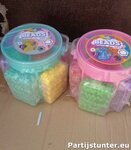 PARTIJ GROTE KRALENSET IN RONDE BOX VOOR SIERADEN TE MAKEN