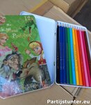 PARTIJ EFTELING SPROOKJESBOOM KLEURPOTLODEN BLIKJE MET 12 STUKS