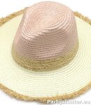 PARTIJ SUMMER HAT PINK BEIGE EN BEIGE PINK