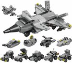 BOUWSTENEN VLIEGTUIG IN DISPLAY