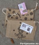 PARTIJ JUTE ZAK SINTERKLAAS KLEIN 20X25CM ASSORTI