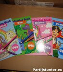 PARTIJ KLEURBOEK 64 PAGINA'S A5 4 VERSCHILLENDE