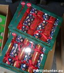 PARTIJ DOOSJE MET 6X PARTY CRACKERS MET KADO EN WENSSPREUK