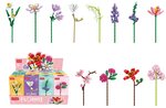 PARTIJ BOUWSTENEN SETS MET BLOEMEN IN DISPLAY