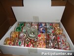 PARTIPARTIJ DECORATIELINT MET HOUTEN KERST FIGUREN