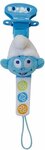 Leuke vrolijke Smurfen speenhouder, voorzien van een pluche Smurfen hoofd.