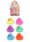 PARTIJ NEON DUCK SQUISHIES 3,5CM ASSORTI KLEUR