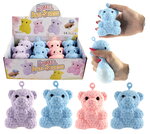 PARTIJ SQUEEZE BEER MET ROZEN 11CM ASSORTI KLEUR