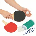 PARTIJ TAFELTENNIS SET MET KNUPPEL, BAL EN NET
