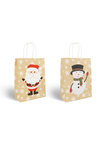 PARTIJ CHRISTMAS KRAFT BRUIN PAPIEREN ZAK MET HANDVATTEN