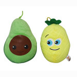 PARTIJ PLUSH ANANAS EN AVOCADO - 2ASS 18CM 