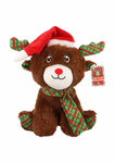 PARTIJ KNUFFEL KERSTRENDIER 23CM MET KERSTMUTS