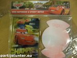 PARTIJ MINI NOTABOEKJE + KLEEFMEMO'S VAN CARS