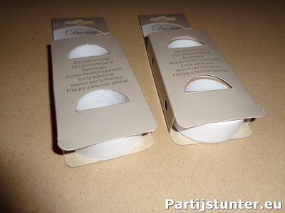 PARTIJ RAAMTAPE WIT PER 2 STUKS 