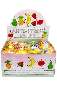 PARTIJ ANTI STRESS BALL FRUIT IN DISPLAY