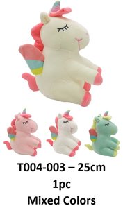 PARTIJ PLUSH UNICORN 25CM ASSORTI KLEUR