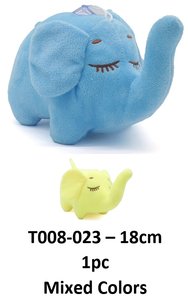 PARTIJ PLUSH OLIFANT 18CM IN 2 KLEUREN