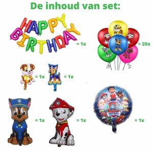 PARTIJ PAW PATROL FEESTDECORATIE BALLONNEN