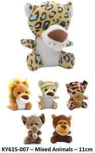 PARTIJ SLEUTELHANGER  PLUSH WILDE DIEREN