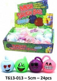 PARTIJ SQUEEZE BALL BUNGEE SMILEY 5CM