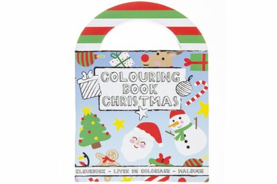 PARTIJ KLEURBOEK S MET STICKERS KERSTMIS