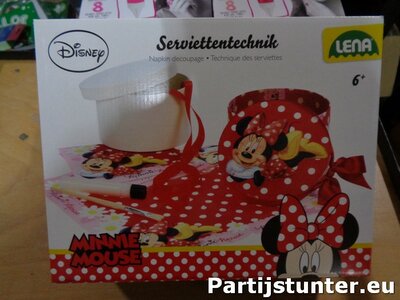 PARTIJ LENA DISNEY MINNIE MOUSE DECOREER OPBERGDOOS MET STRIK 